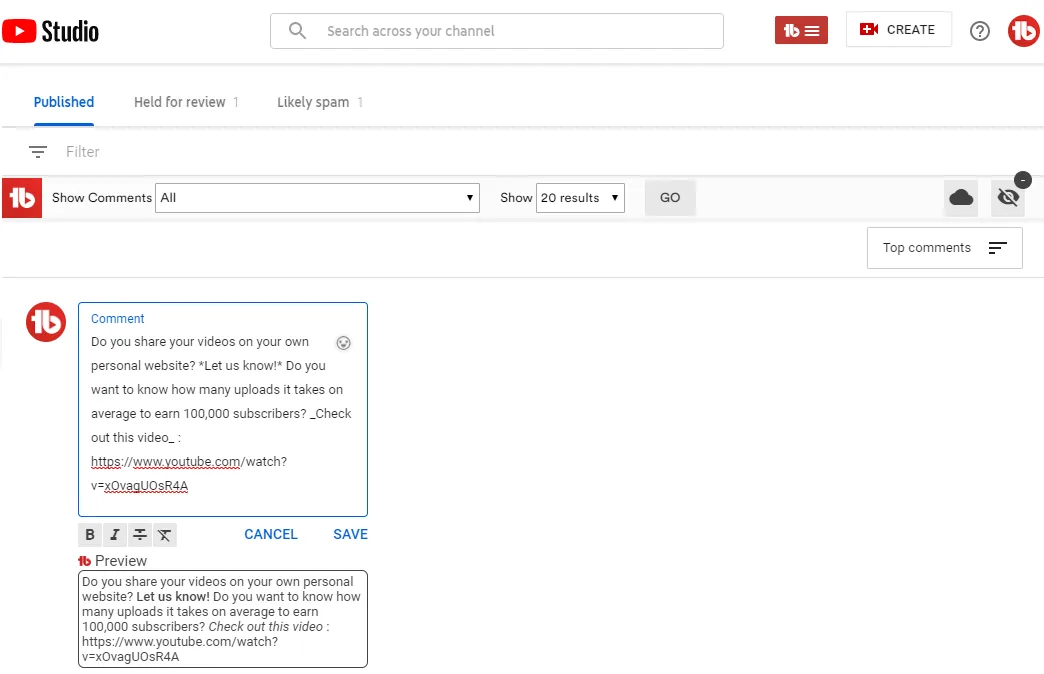 TubeBuddy-Canned-Response-Tool