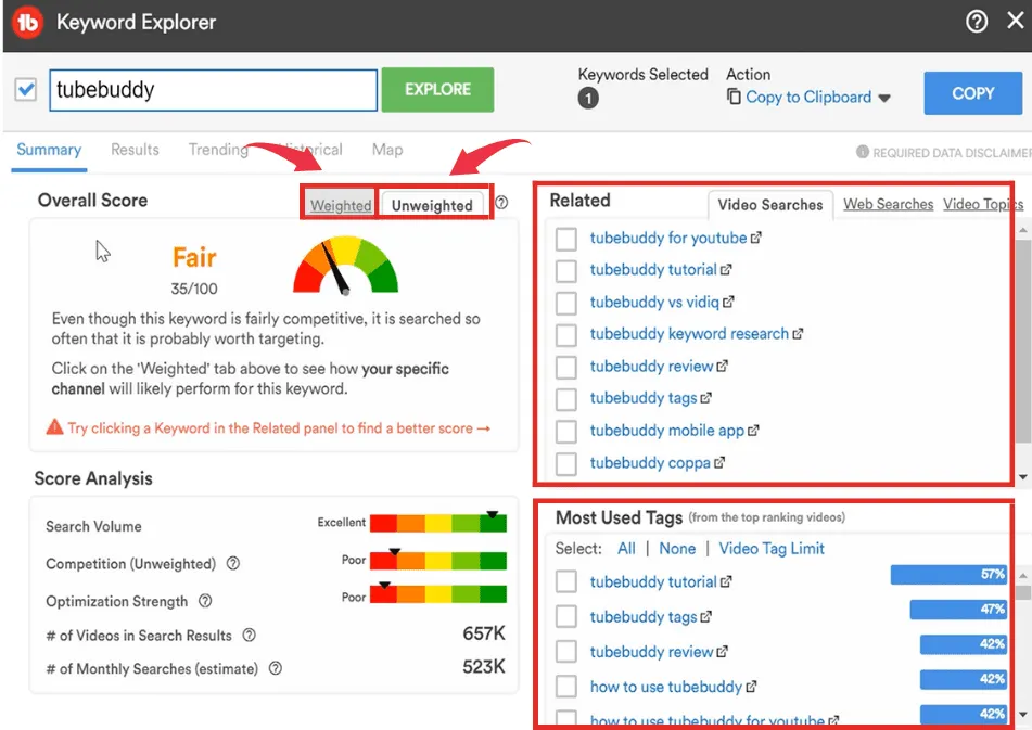 TubeBuddy-Keyword-Explorer
