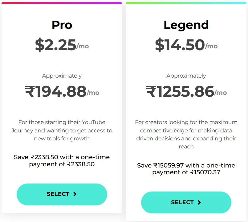 TubeBuddy-Pricing