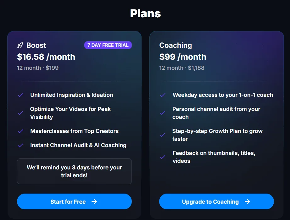 vidIQ-Pricing