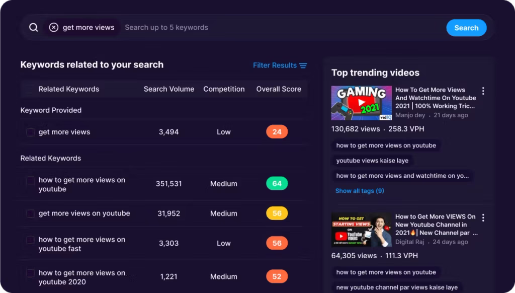 vidIQ-keyword-research-tool